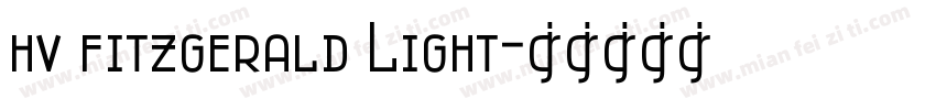 hv fitzgerald Light字体转换